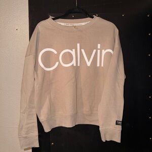 Calvin Klein Performance Beige Crew Neck Sweater